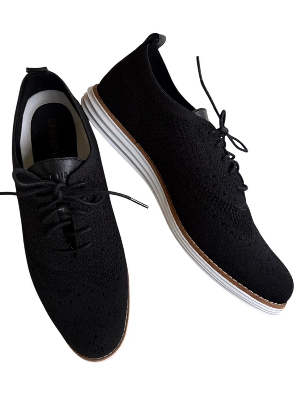 EUC Cole Haan OriginalGrand Stitchlite Loafer Sneakers Black Size 10